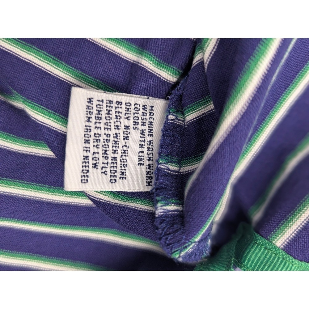 Polo Golf Ralph Lauren Mens Pro Fit Pima Cotton Striped Polo Shirt Navy Green L - Picture 11 of 12